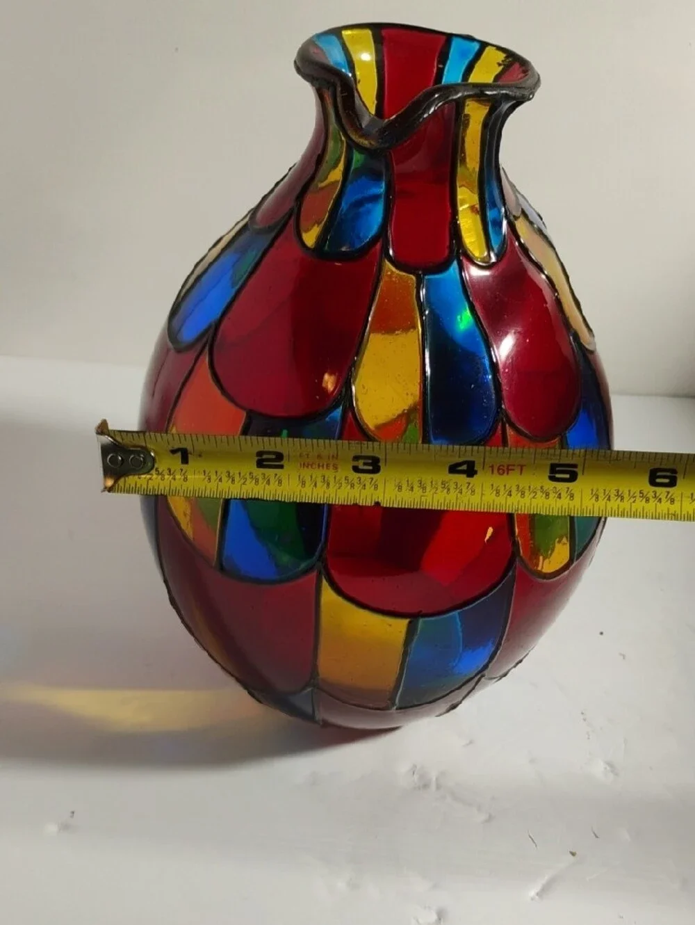 Vidrio Multicolor Stained Glass Style Decorative Wine Chiller Made In Mexico